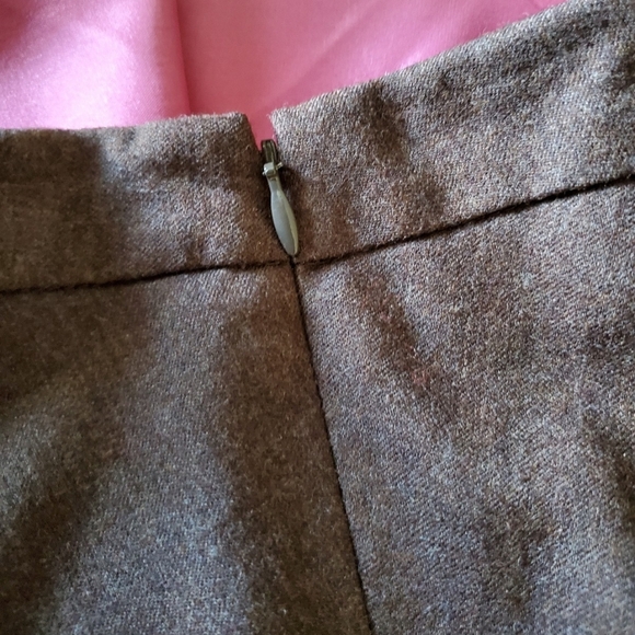 Oilily Brown Wool Floral Embroidered Skirt Small/4 - Picture 8 of 11